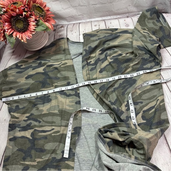 NWT Boutique Camo over-sized boxy duster cardigan grunge western boho casual - Picture 6 of 7